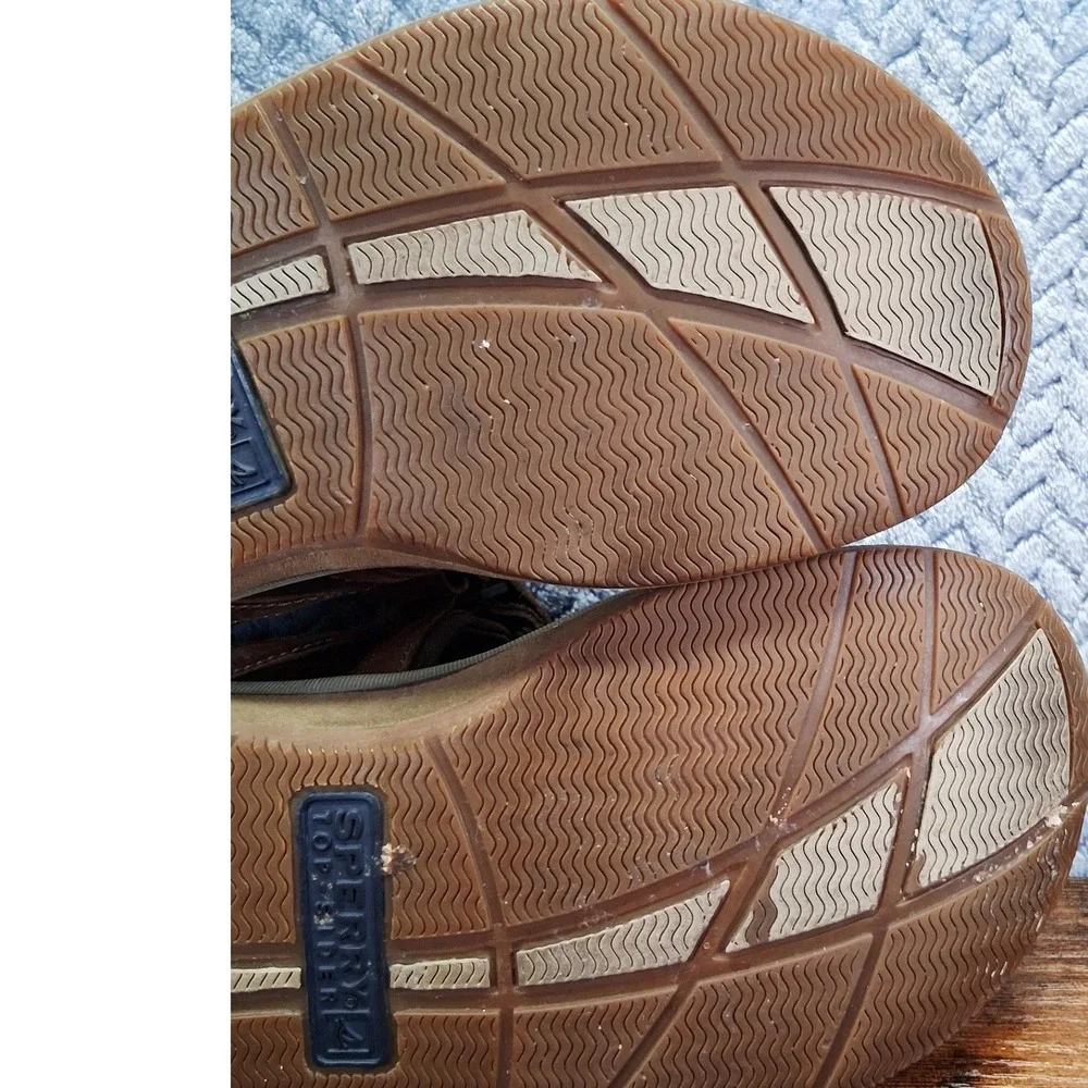 Sperry‎ Top-Sider Mens Baitfish Tan Leather Adjustable Sport Sandals Size 9M